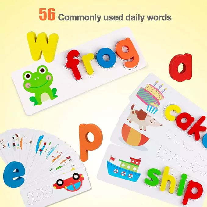 Wooden Alphabet Flash Cards