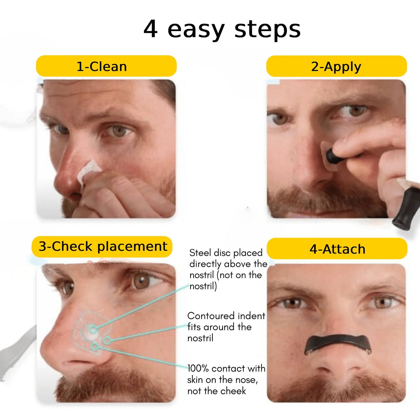 Magnetic nasal strip