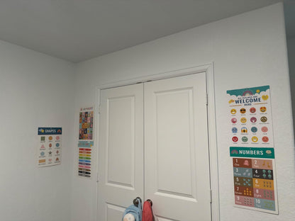 Set of 16 wall cards for early education