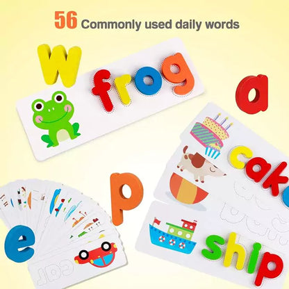 Wooden Alphabet Flash Cards