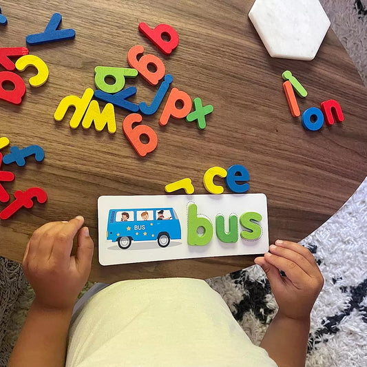 Wooden Alphabet Flash Cards
