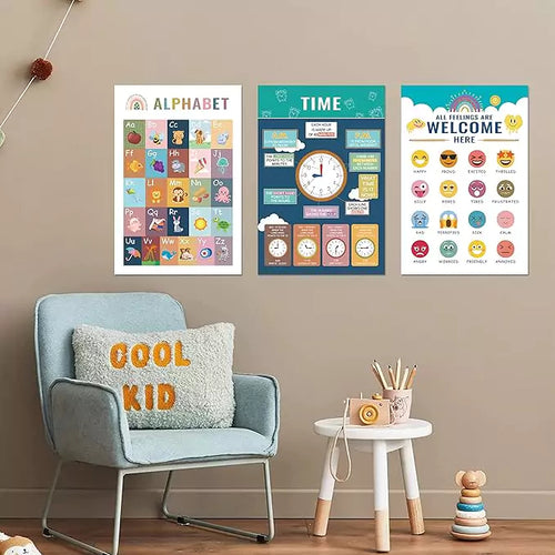Set of 16 wall cards for early education