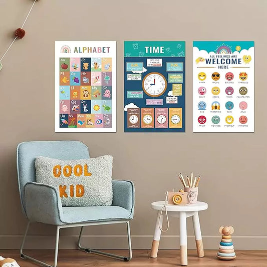 Set of 16 wall cards for early education