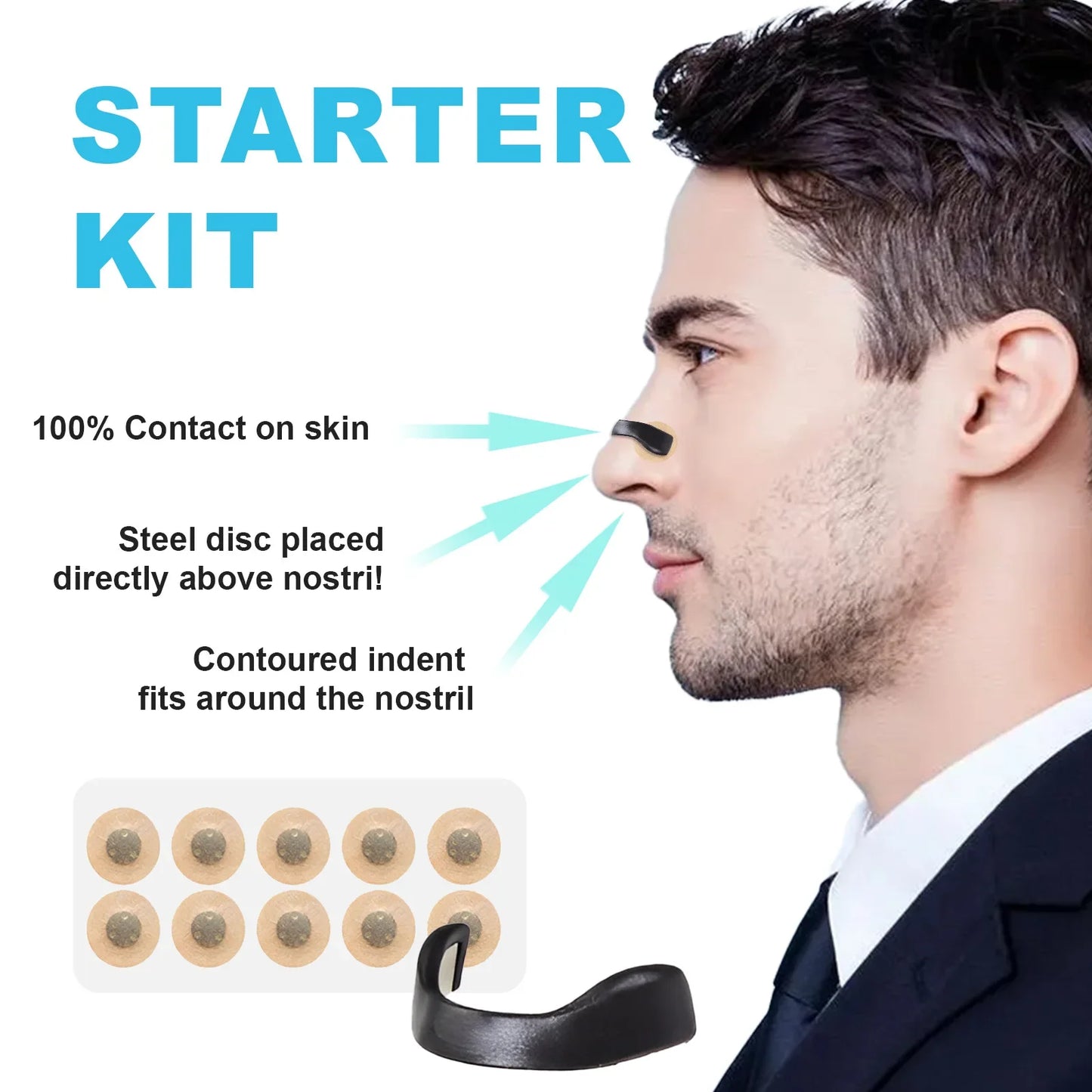 Magnetic nasal strip